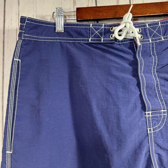 Polo Ralph Lauren Mens Blue Board Shorts Drawstring Relaxed Fit Logo SwimTrunks - Picture 2 of 14